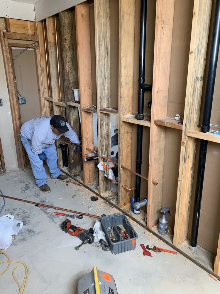 Commercial rough-in plumbing for Gas Line Repair in Lows Hollow